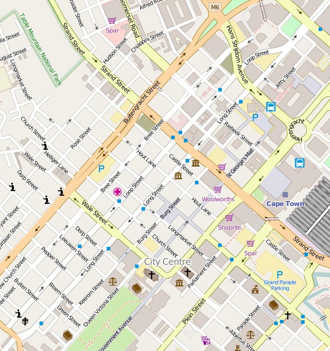 kart buitengracht küçəsi cape town