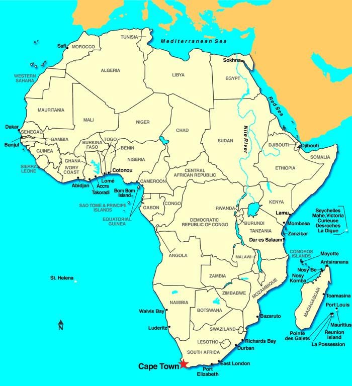 burun Afrika xəritəsi