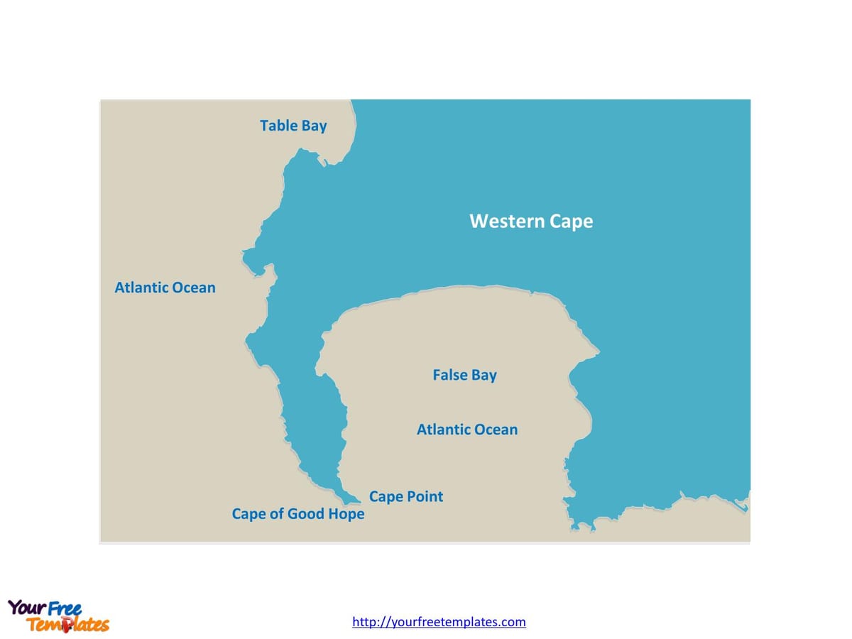 xəritə Cənubi Afrikanın cape town