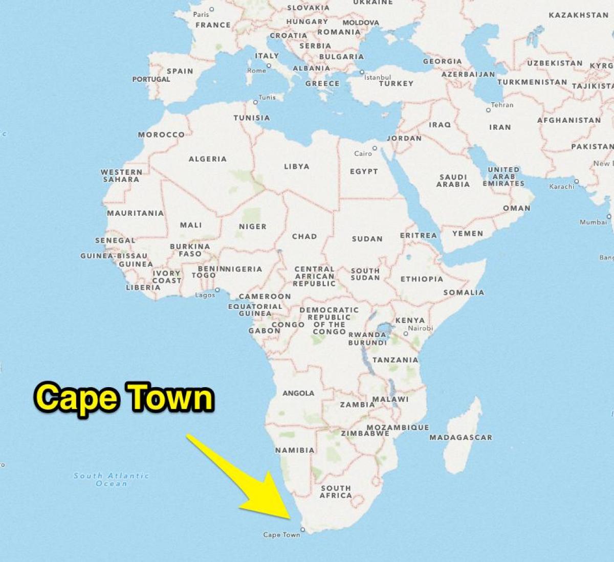 Cape town xəritəsi Cənubi Afrika