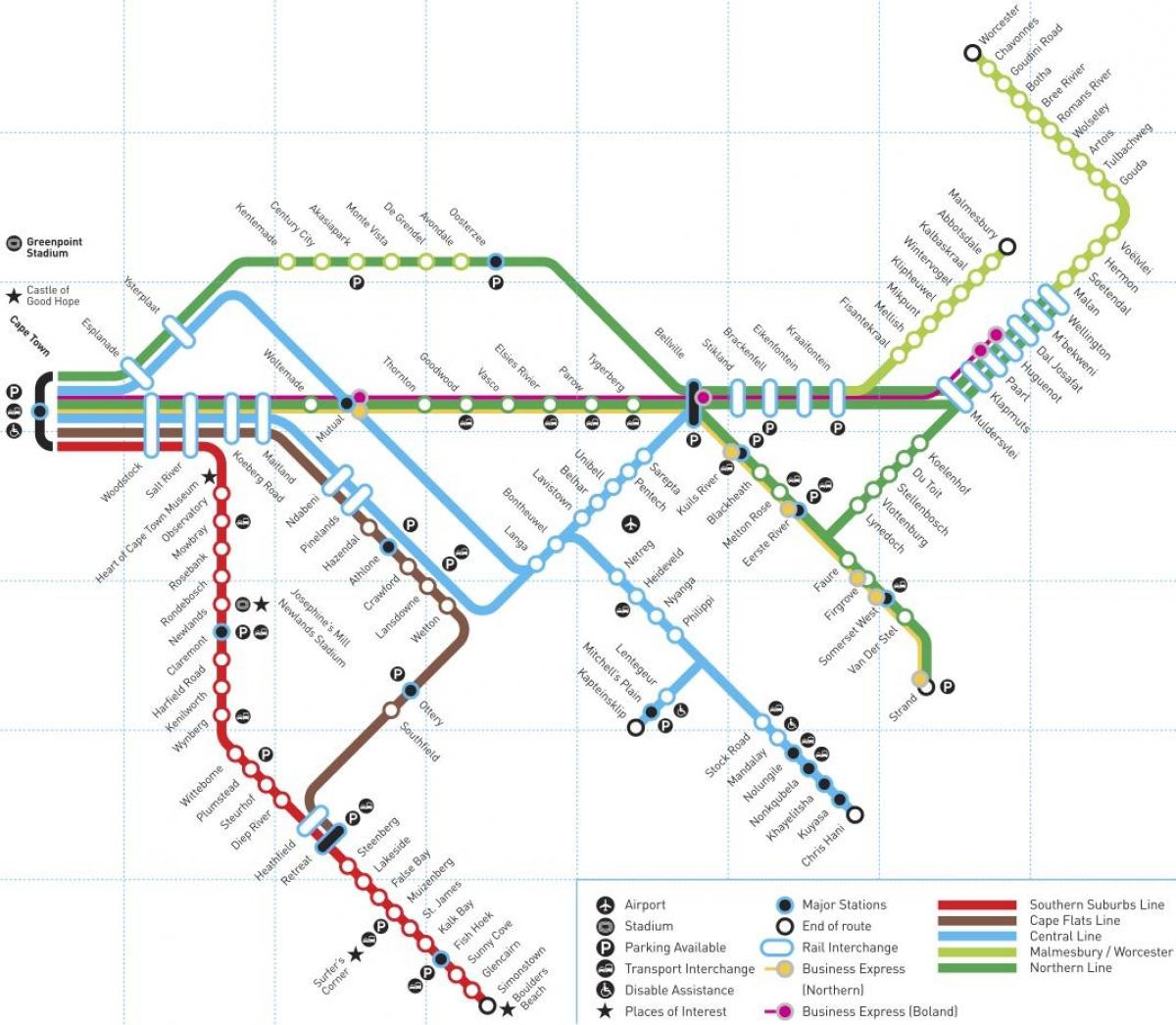 Cape town stansiyası xəritə