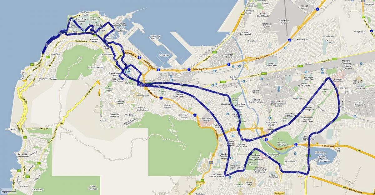 kart cape town марафонской yolları 