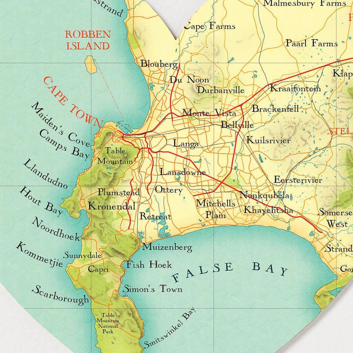 Cape town xəritədə yeri
