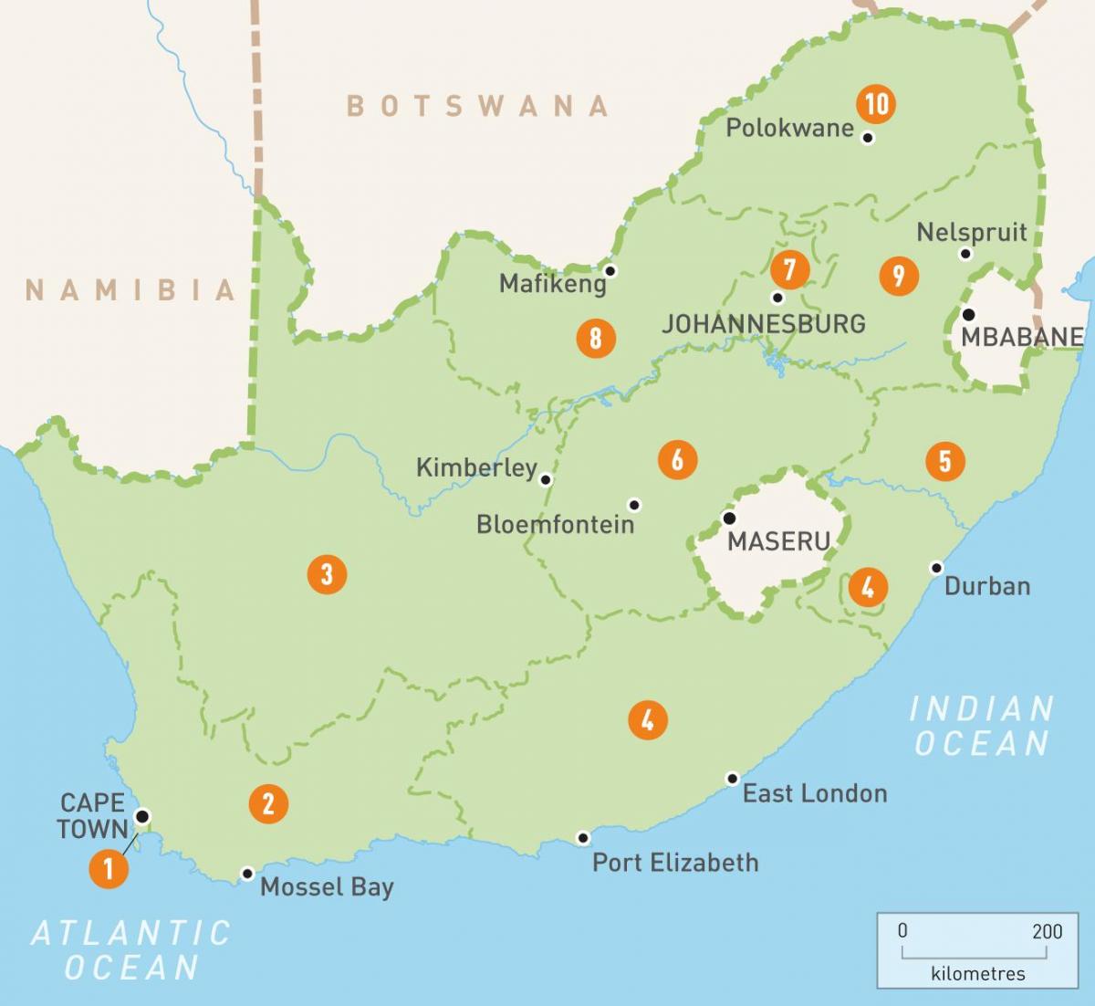 Cape town ЮА xəritə
