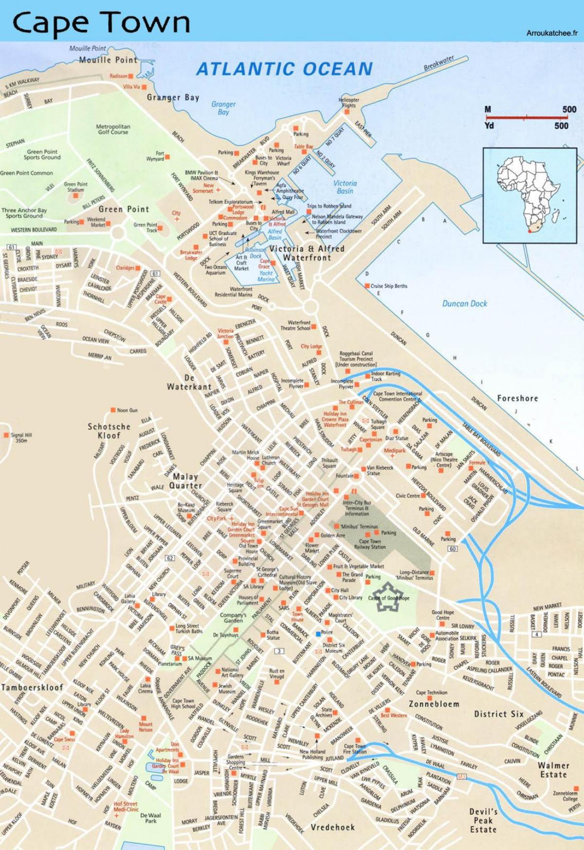 kart küçəsi xəritə cape town və ətrafı üçün