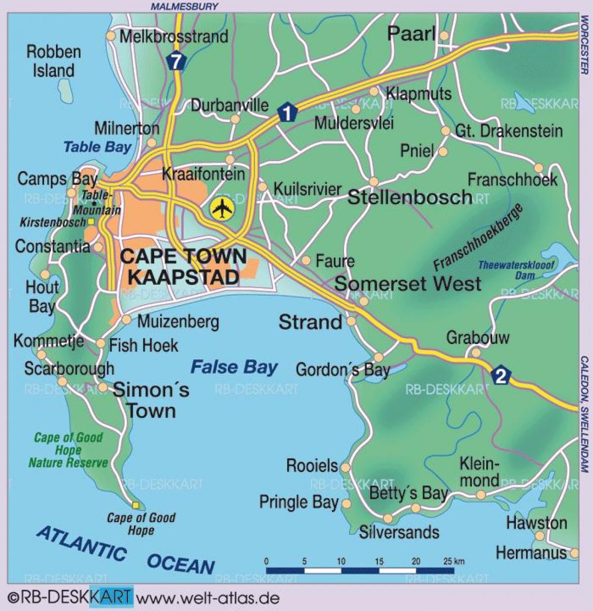 xəritədə cape town