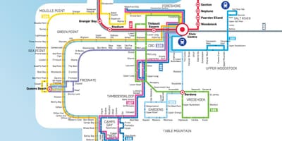 Cape town avtobus xəritə