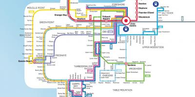Cape town avtobus xəritə