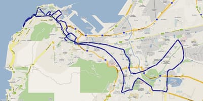Kart cape town марафонской yolları 