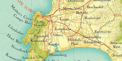 Cape town xəritədə yeri