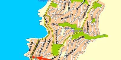 Xəritə görünüşü cape town okean 