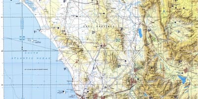 Cape town topoqrafik xəritə