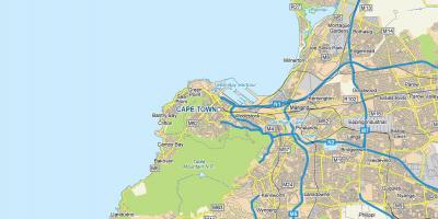 Cape town mərkəzi şəhərin Xəritəsi