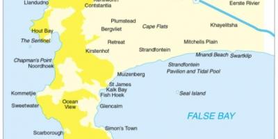 Cape town yarımadasının xəritə